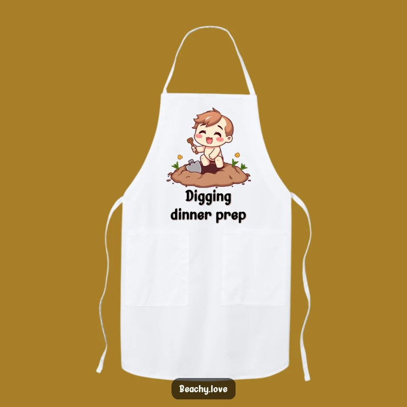 Funny Digging Excitement Apron - Garden and Cook with Enthusiasm!