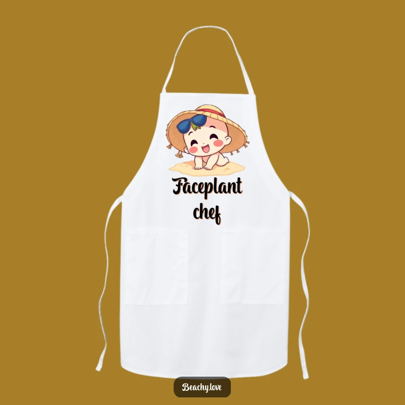 Funny Tripping Character Apron - Hilarious Beach Gag Kitchen Bib