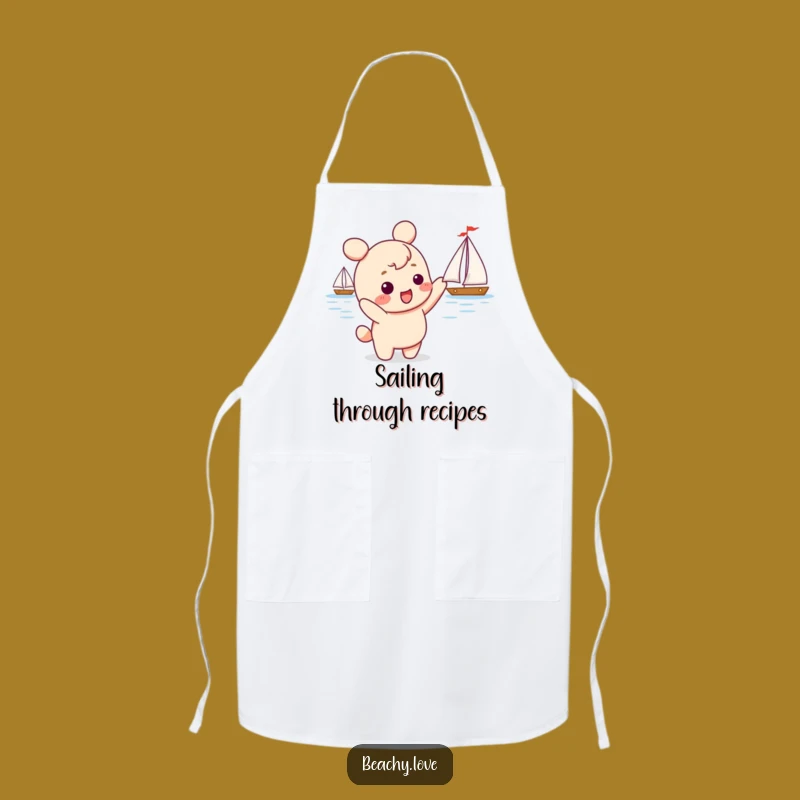 Funny Kawaii Sailboat Apron - Hilarious Kitchen Adventures Await!
