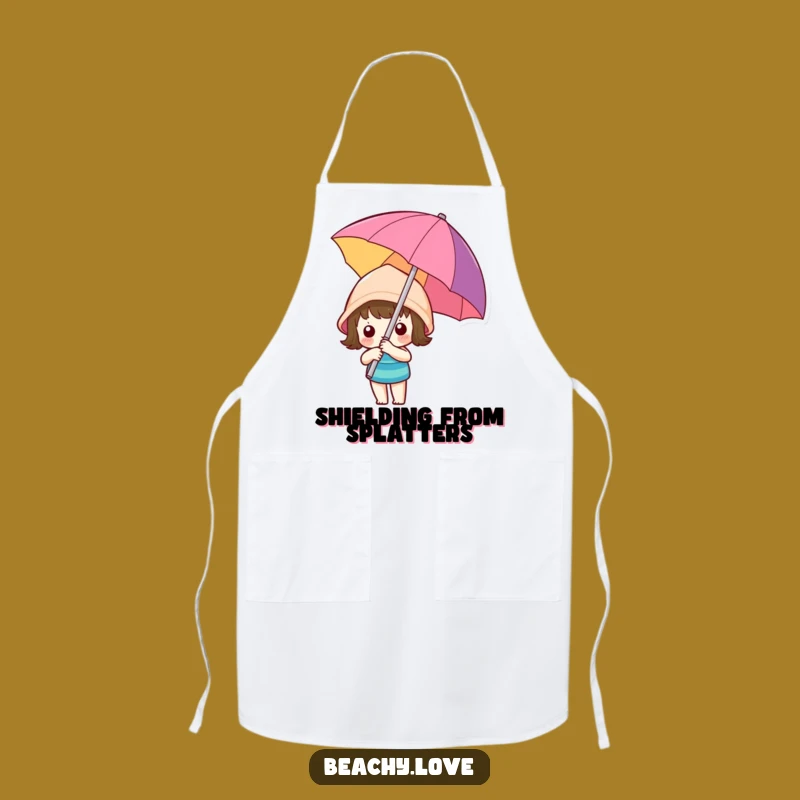 Funny Kawaii Umbrella Apron - Hilarious Kitchen Fun for Sunny Cooks!