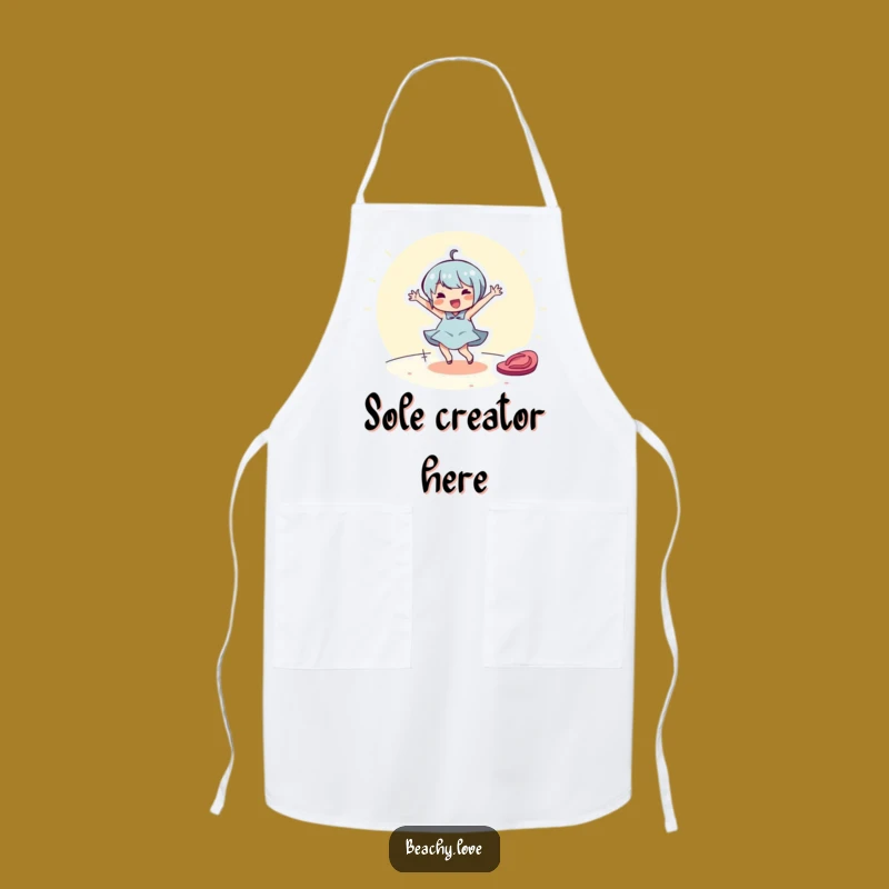 Funny Dancing Flip-Flop Apron - Cheerful Character Kitchen Fun Accessory