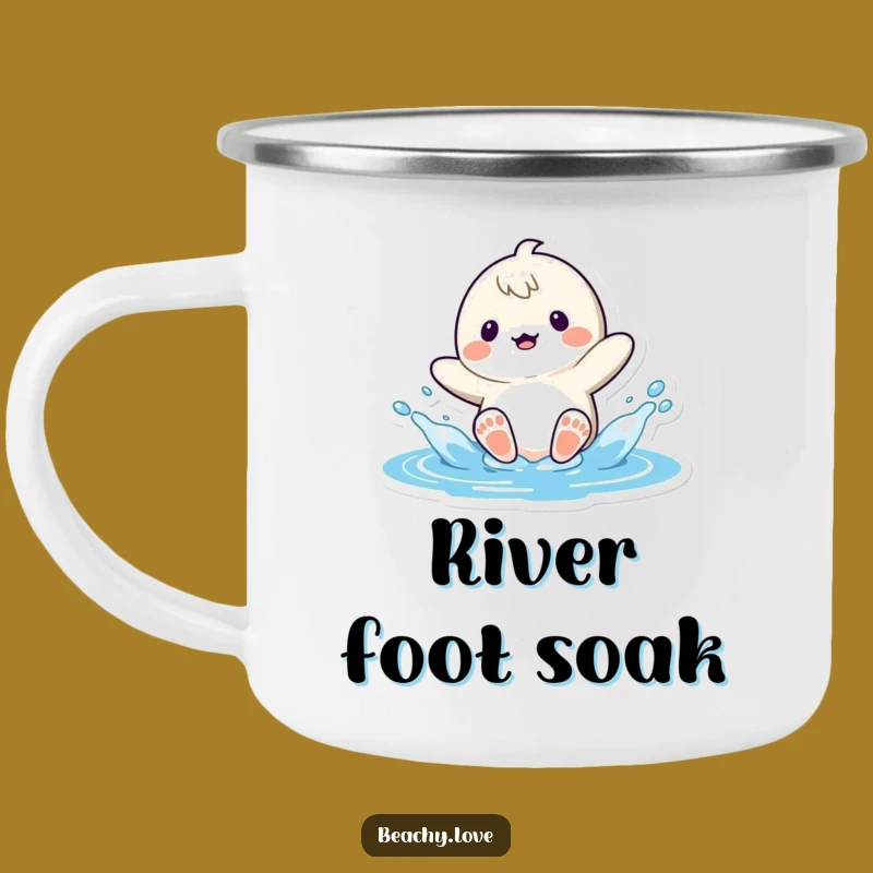 Funny Kawaii Splash Camping Mug - Adventure Humor for Outdoor Fun!