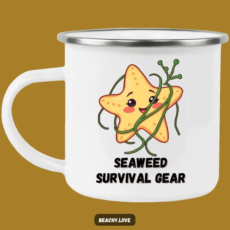 Funny Starfish Seaweed Camping Mug: Durable Humor for Outdoor Adventures Gift