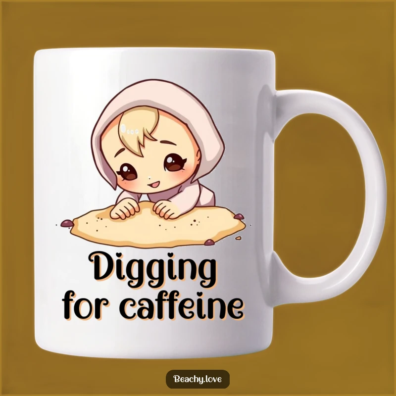 Funny Digging Character Mug - Curious Explorer Gift for Adventurers