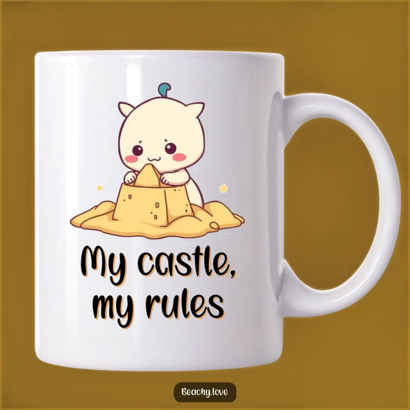 Funny Kawaii Sandcastle Builder Mug - A Hilarious Gift for Beach Lovers!