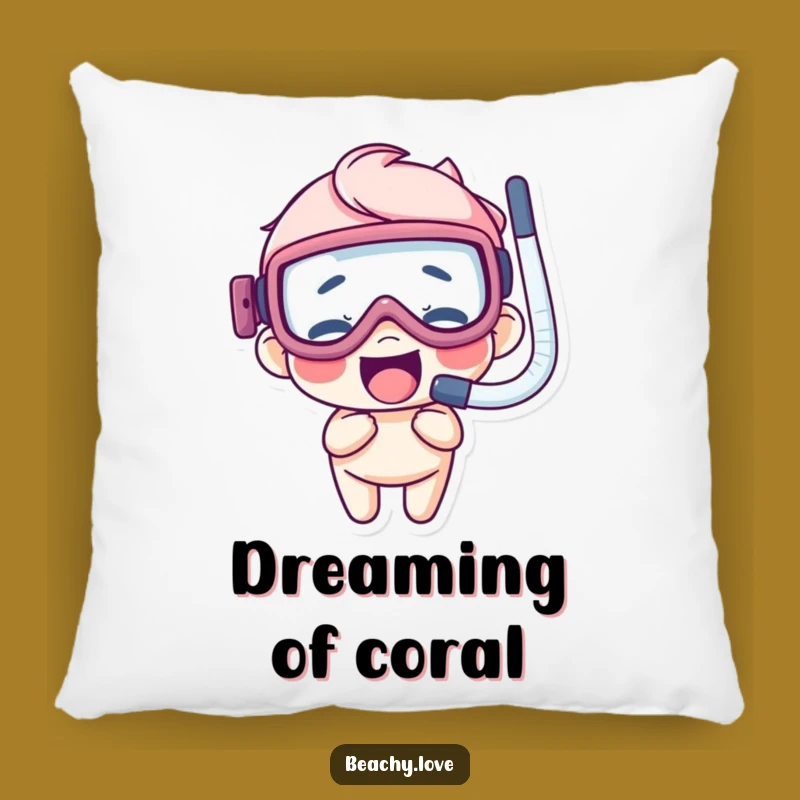 Funny Goggles Snorkel Pillow: Giggling Character Cozy Underwater Comfort