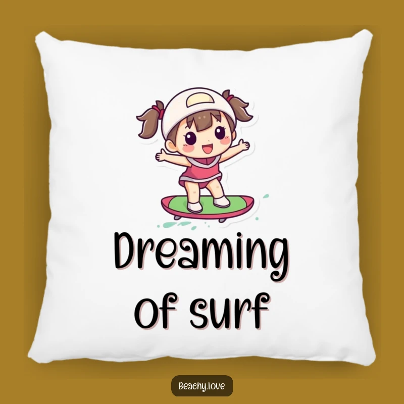 Funny Surfing Pillow: Comfy Figure's Colorful Accent