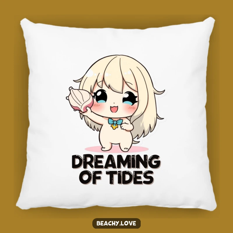 Funny Seashell Listener Pillow - Hopeful Character Cozy Comfort