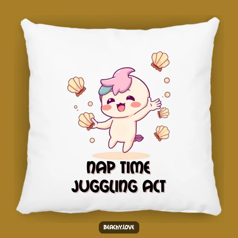 Funny Kawaii Juggler Pillow: Cozy Delighted Character for a Soft Gift