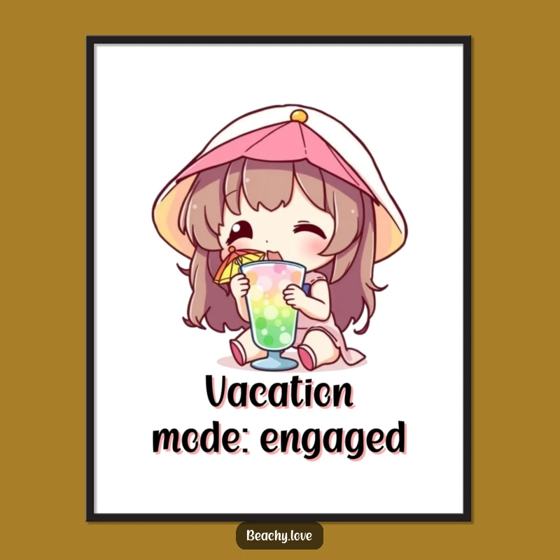 Funny Sip Digital Print: Instant Hilarious Tropical Wall Art