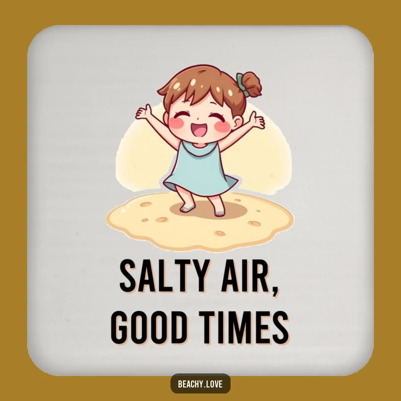 Funny Happy Sand Dancer Coaster - Protect Surfaces with Joy