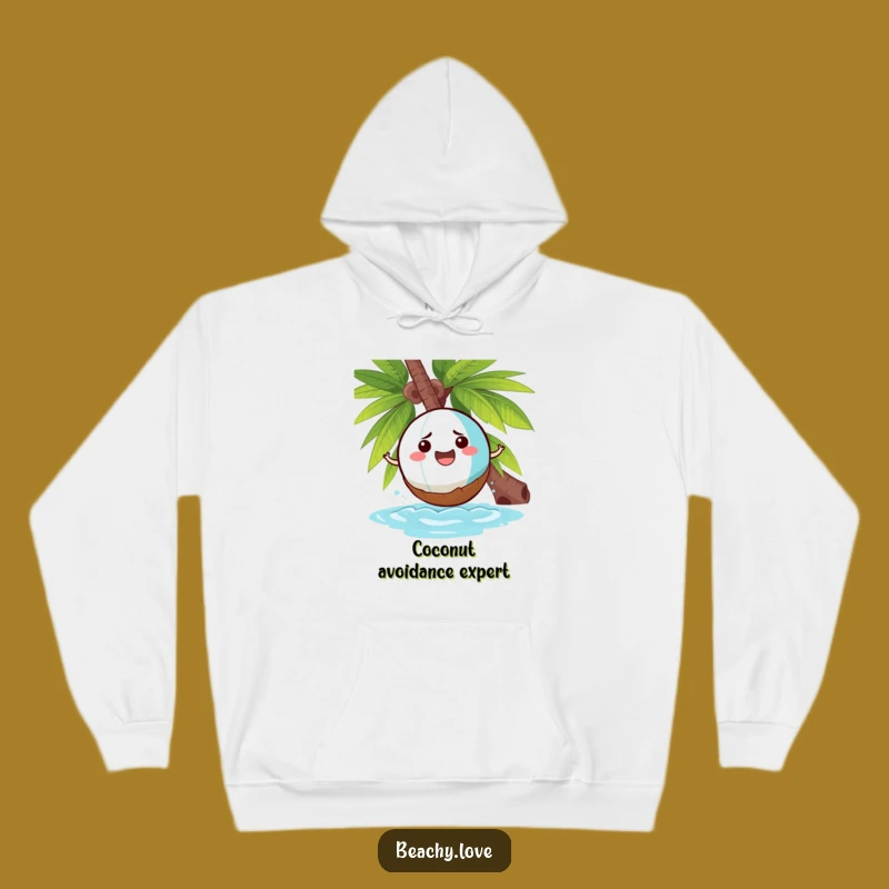 Funny Beach Ball Coconut Hoodie: Cozy Tropical Humor and Gift
