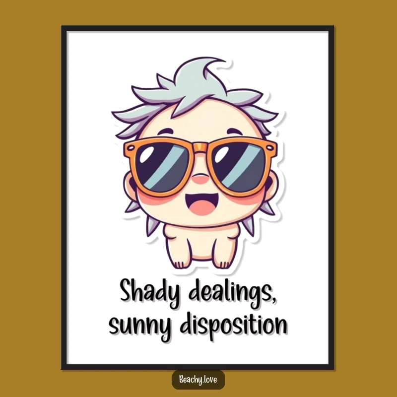 Free Printable Kawaii Sunglasses Art: Cool & Funny Downloadable Decor