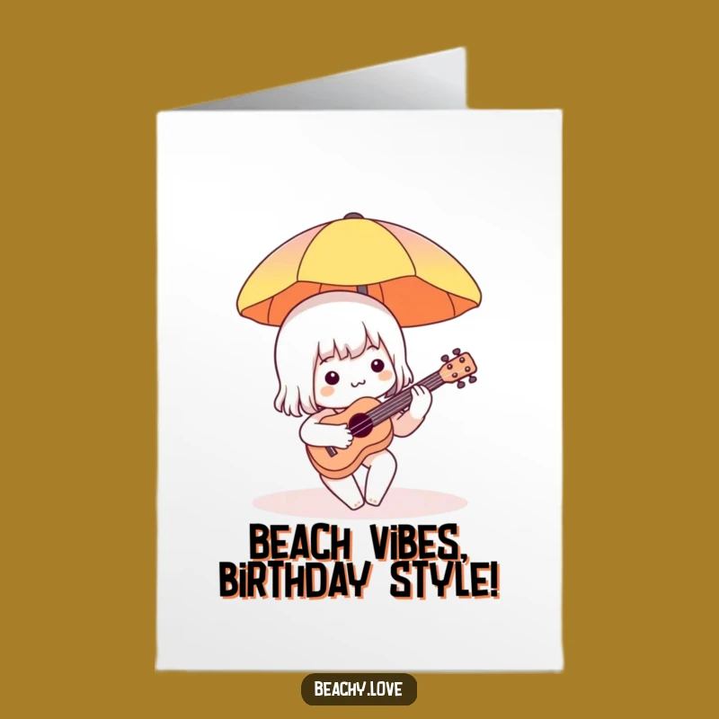 Free Printable Birthday Card: Charming Ukulele Player, Hilarious Downloadable Gift Idea!