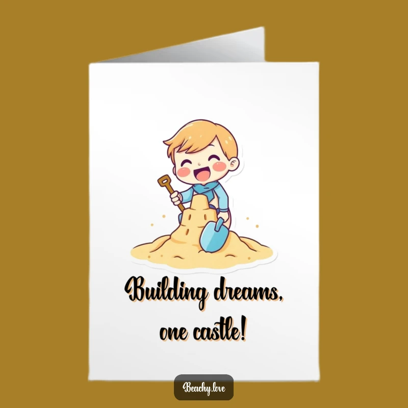 Free Printable Sandcastle Congrats Card Funny Downloadable Gift