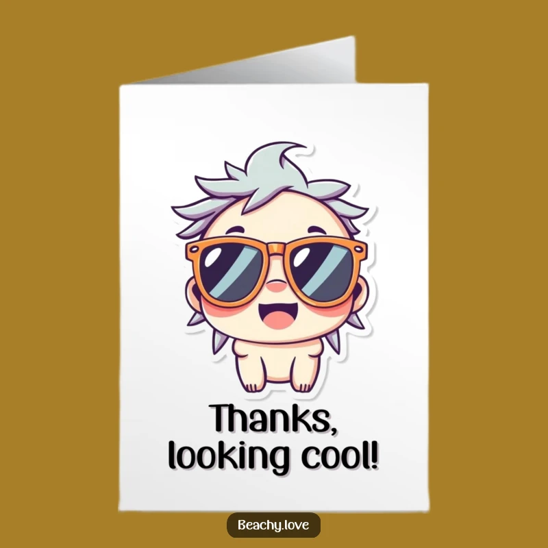 Free Printable Kawaii Sunglasses Thank You Card - A Cool Gesture