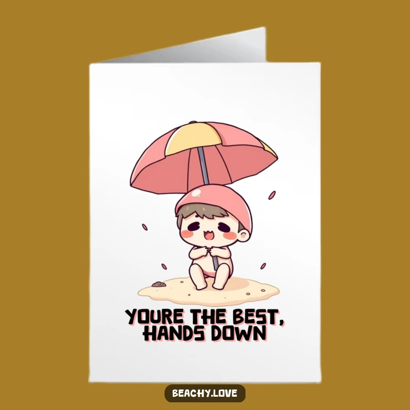 Funny Free Printable Thank You Card: Kawaii Umbrella Antics - Instant Download!