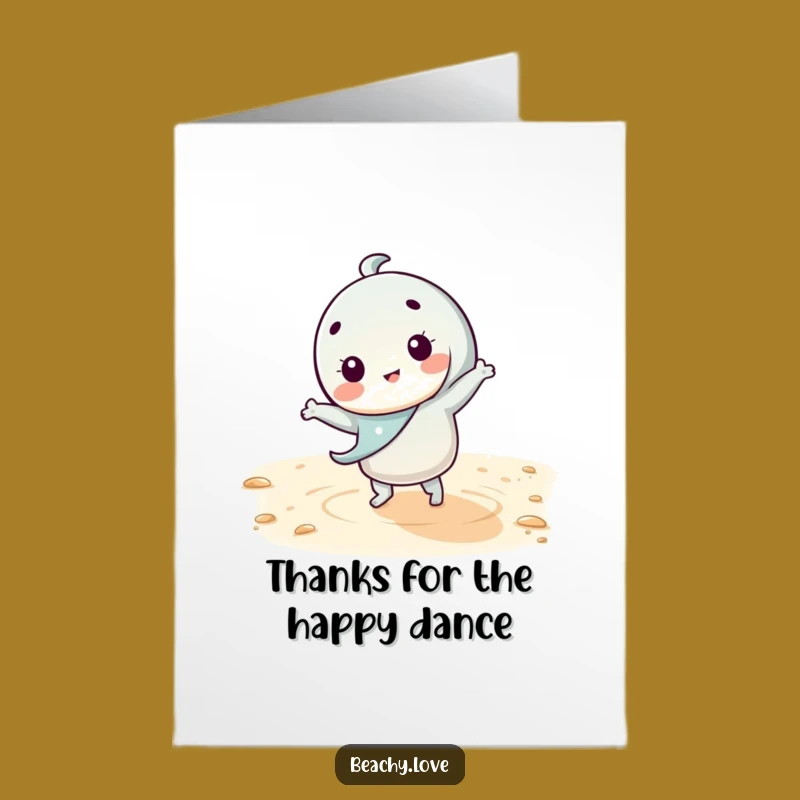Free Printable Thank You Card: Kawaii Dance Expressing Thanks Downloadable