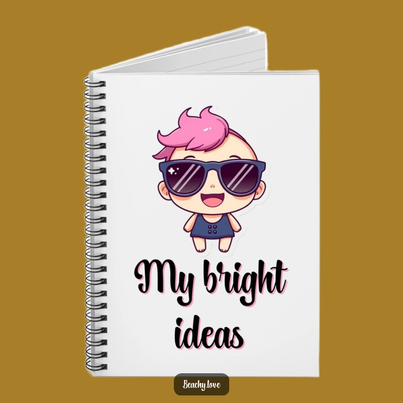 Funny Sunglasses Notebook: Happy Character's Cool Journal