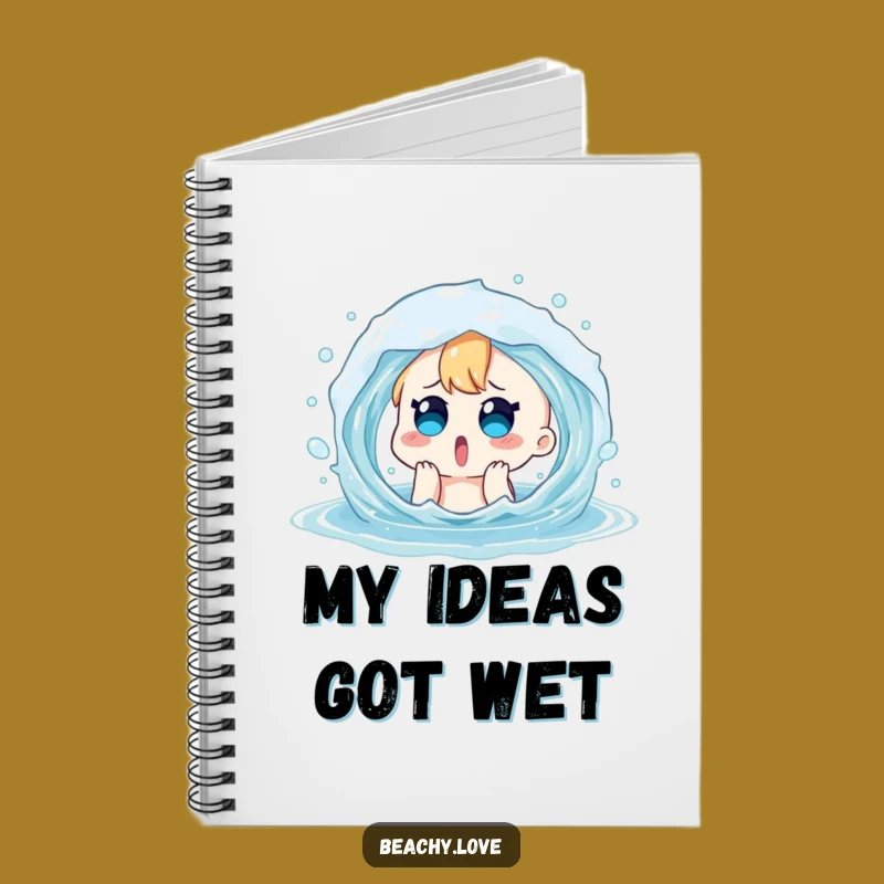 Funny Surprised Character Notebook - Hilarious Water Splash Journal for Ideas