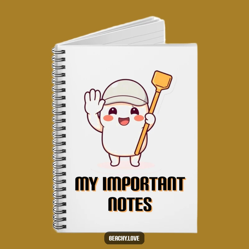 Funny Toy Shovel Notebook: Beaming Character Salute Journal Gift