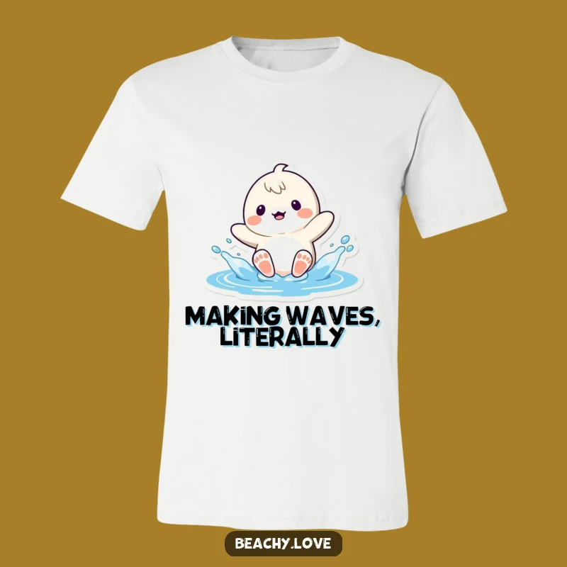 Funny Kawaii Splash Tee - Hilarious Beach Vibes T-Shirt!