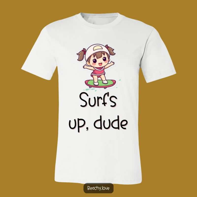 Funny Surfing T-Shirt: Delighted Rider's Colorful Board Tee