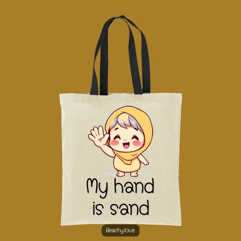 Funny Sandy Wave Tote Bag: Carry Your Hilarious Beach Essentials