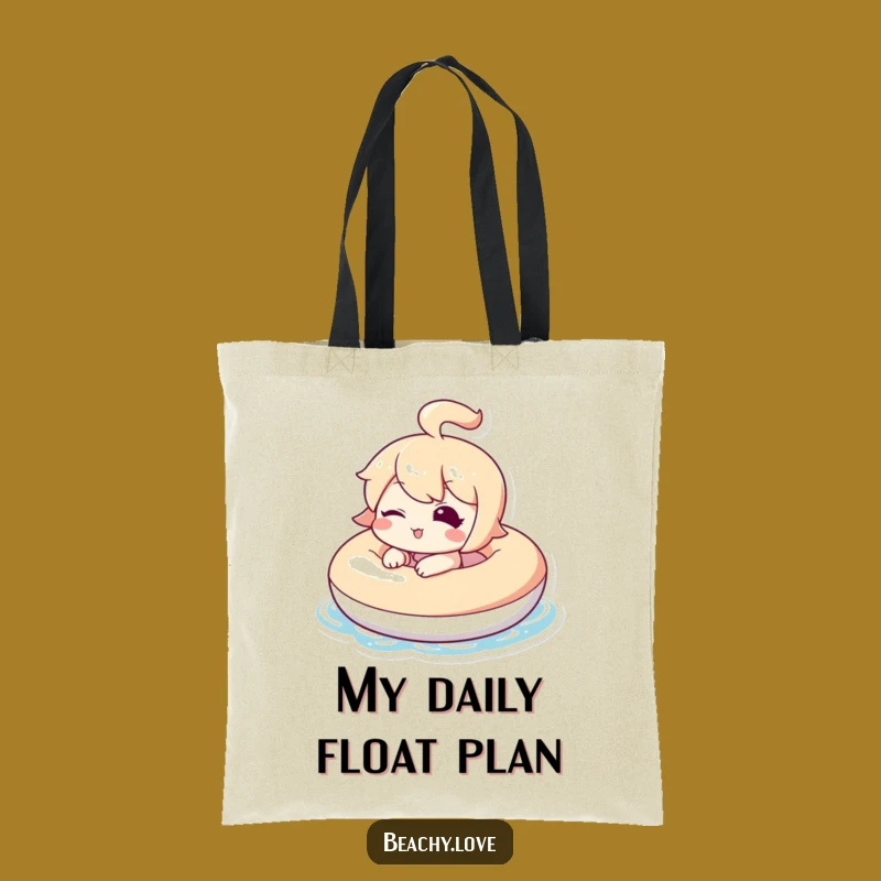 Funny Kawaii Winking Floaty Tote Bag - Chic Summer Essential